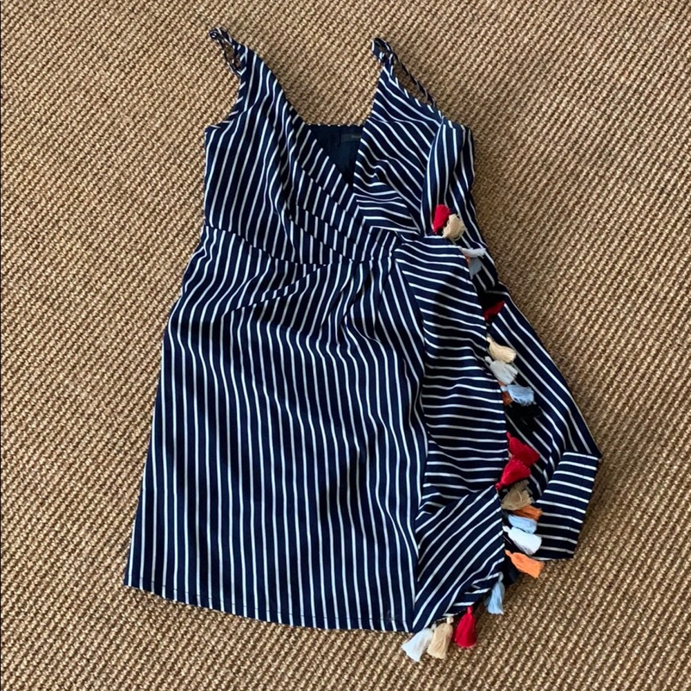 Wrap dress with tassels down the bottom